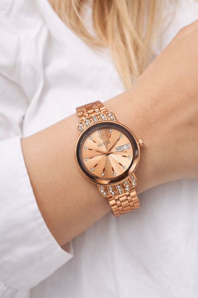 Shivilex Rose Gold Dial Women’s Analog Watch with Designer Metal Strap